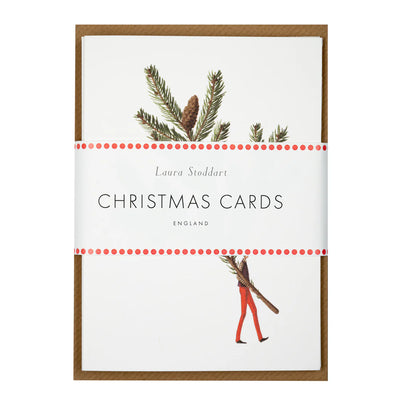 GREETING CARDS 10 PACK Christmas  Spruce & Eucalyptus