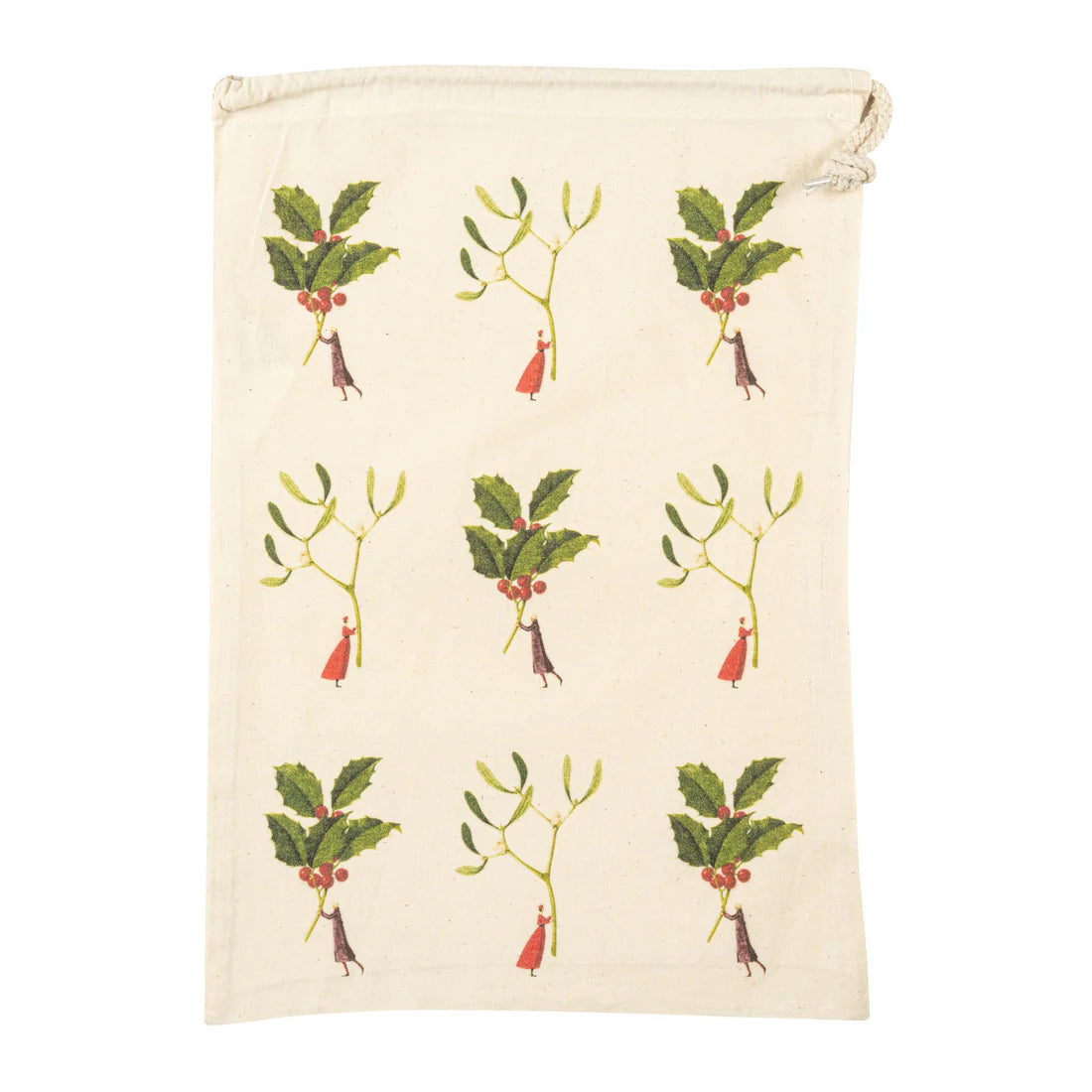 Drawstring Bag - Christmas Holy & Mistletoe
