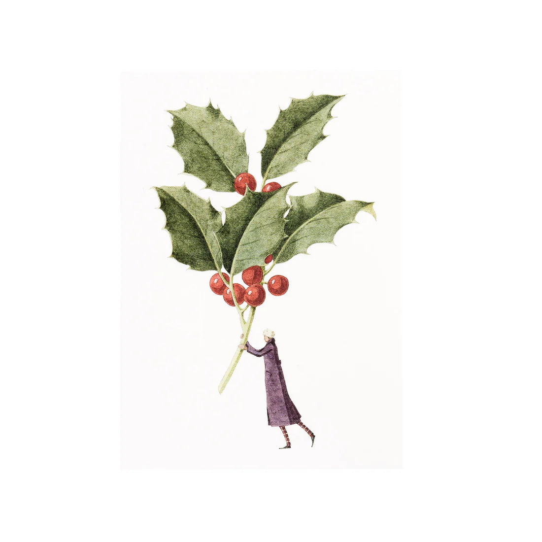 GREETING CARDS 10 PACK Christmas Mistletoe & holly