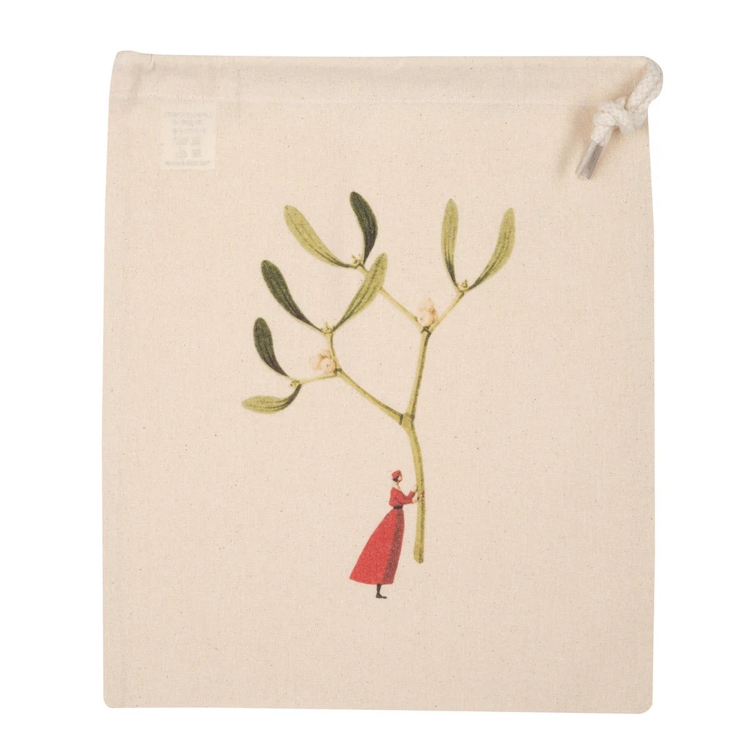 Drawstring Bag - Christmas Mistletoe