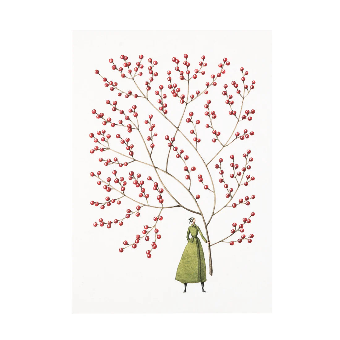 GREETING CARDS 10 PACK Christmas Red Berries