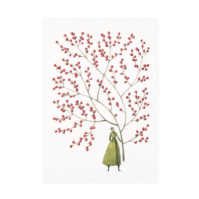 GREETING CARDS 10 PACK Christmas Red Berries