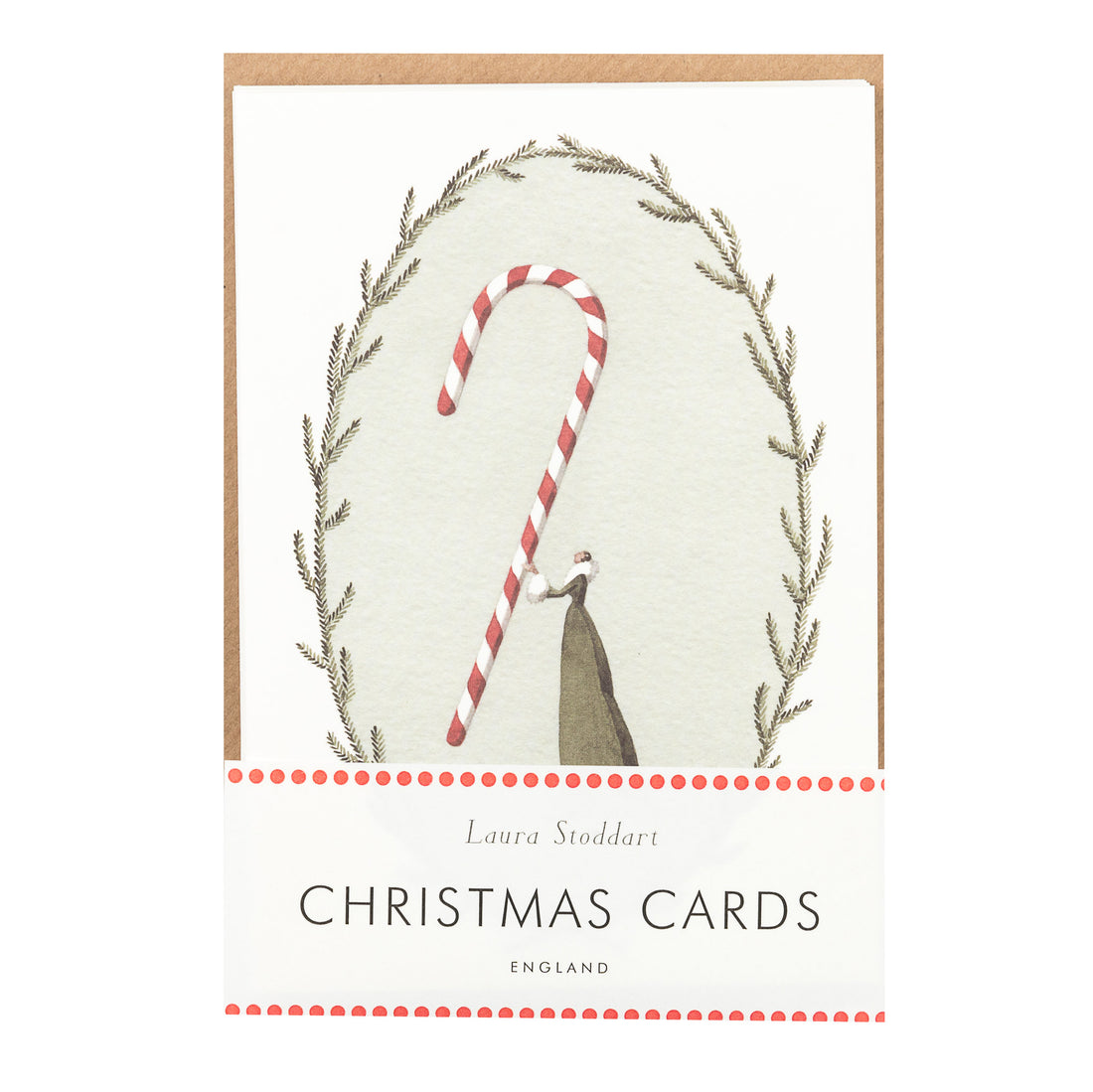 Christmas Candy Cane GREETING CARD 10 PACK