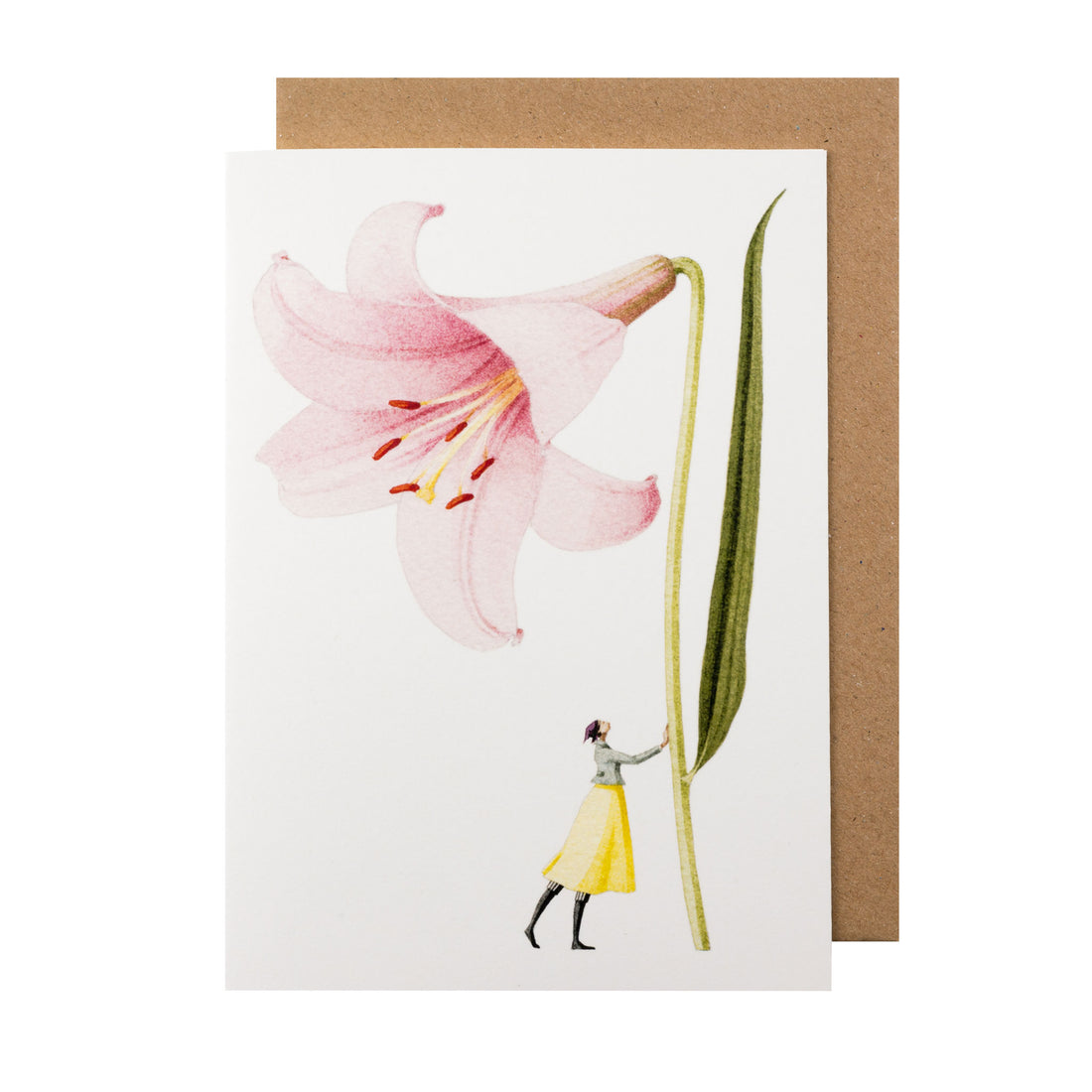 CARD -  PINK LILY